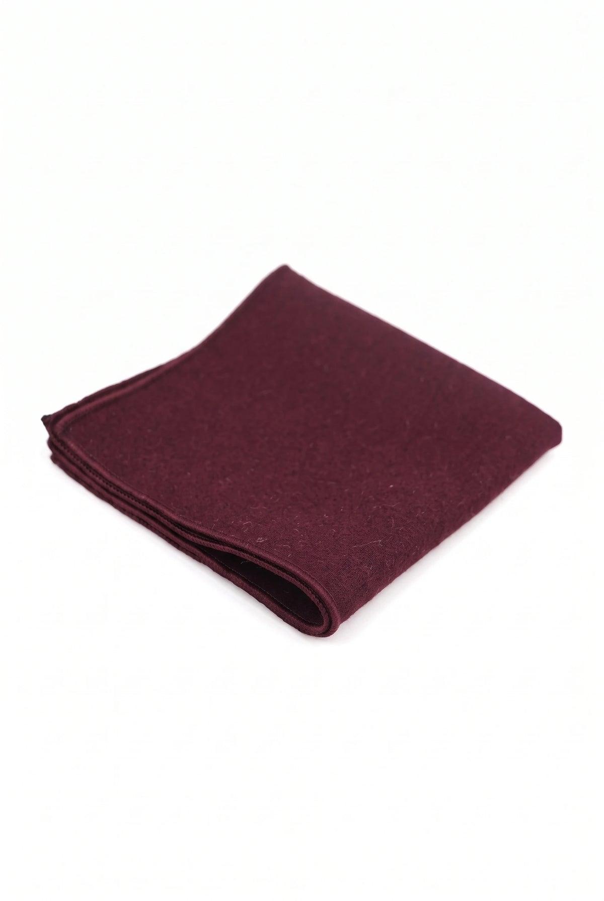 Fazzoletto da taschino da uomo in misto lana tweed bordeaux