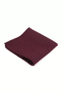 Fazzoletto da taschino da uomo in misto lana tweed bordeaux