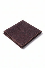 Fazzoletto da taschino da uomo in misto lana tweed bordeaux