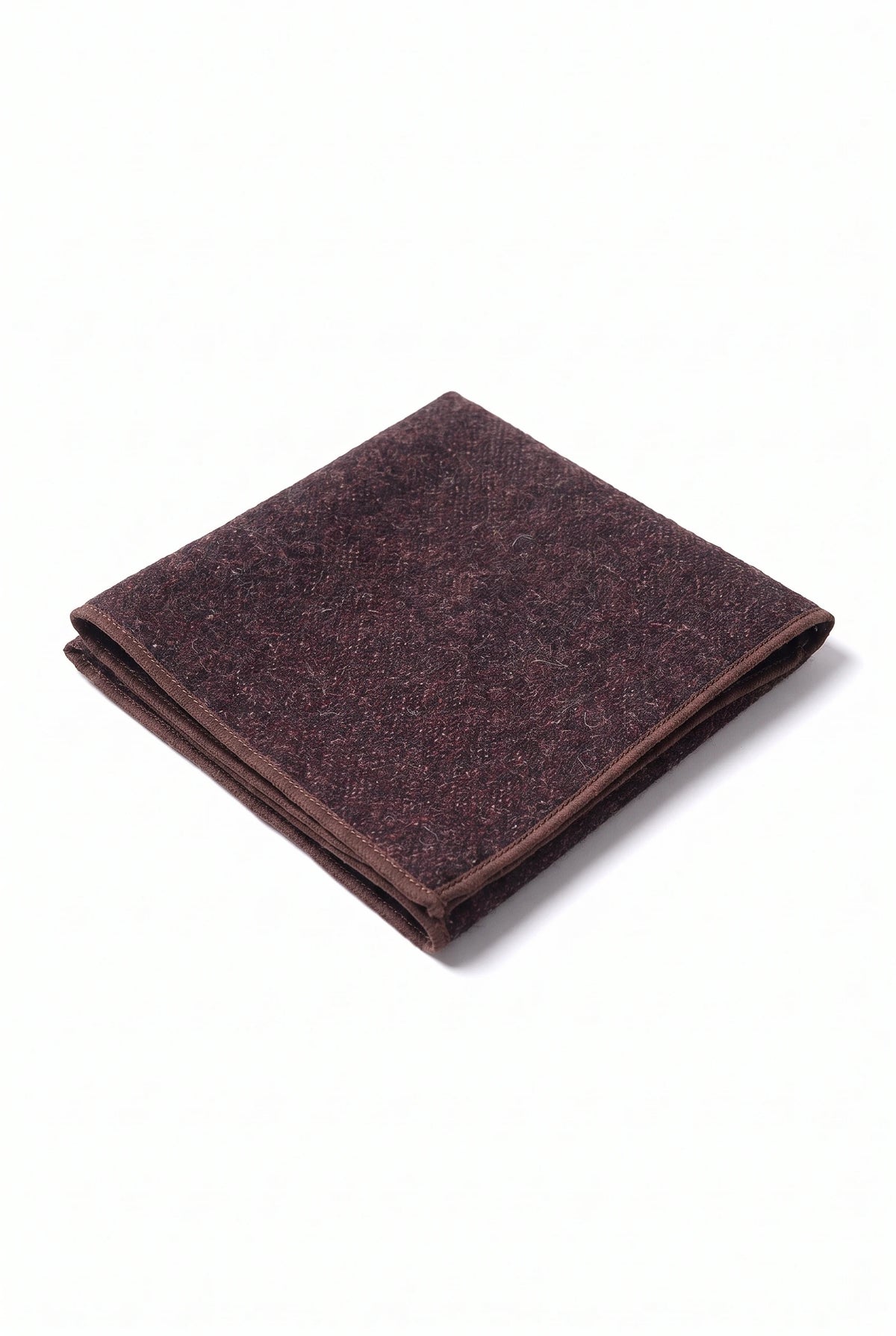 Fazzoletto da taschino da uomo in misto lana tweed bordeaux