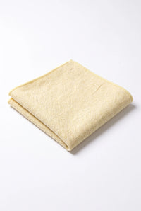 Fazzoletto da taschino da uomo in misto lana color champagne tweed