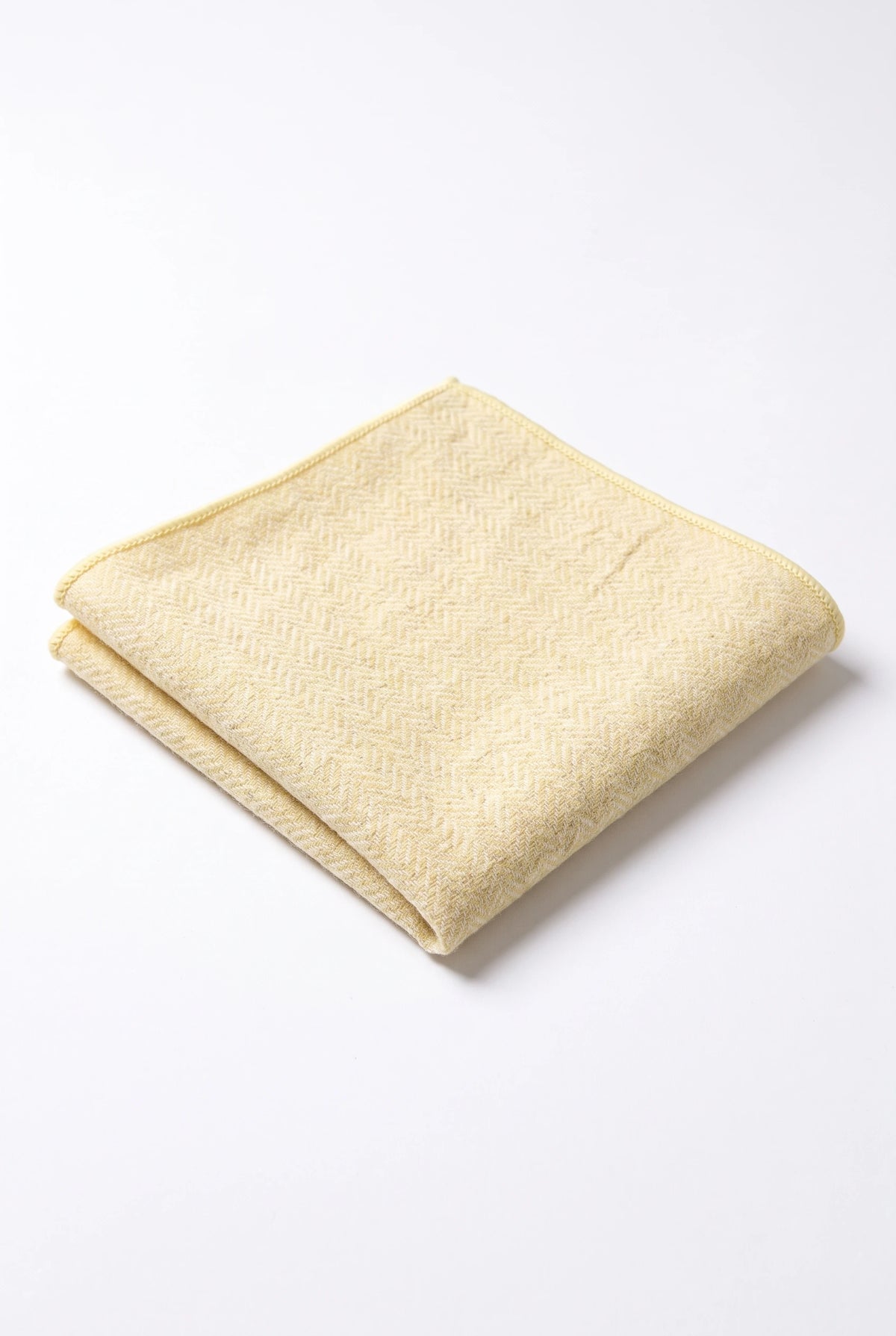 Fazzoletto da taschino da uomo in misto lana color champagne tweed