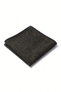 Fazzoletto da taschino da uomo in misto lana tweed color antracite