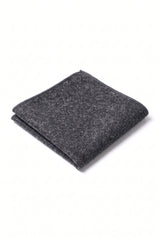 Fazzoletto da taschino da uomo in misto lana tweed color antracite