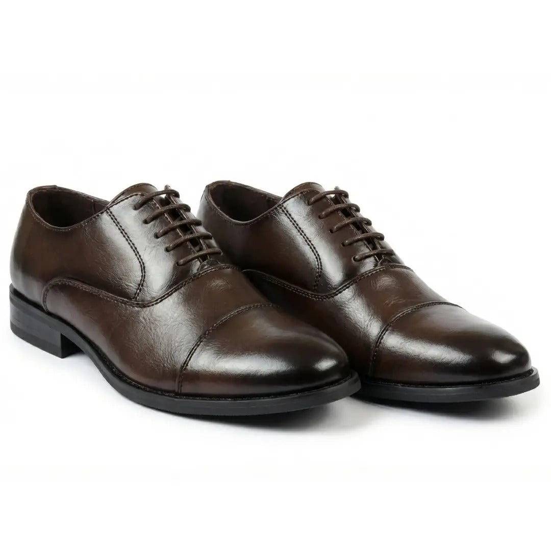 Scarpe stringate Oxford classiche da uomo con punta rinforzata