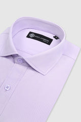 Camicia elegante da uomo classica con doppio polsino e colletto alla francese - lilla