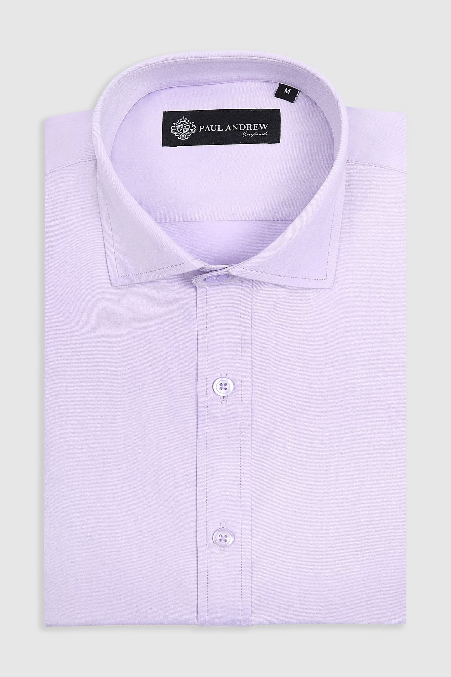 Camicia elegante da uomo classica con doppio polsino e colletto alla francese - lilla