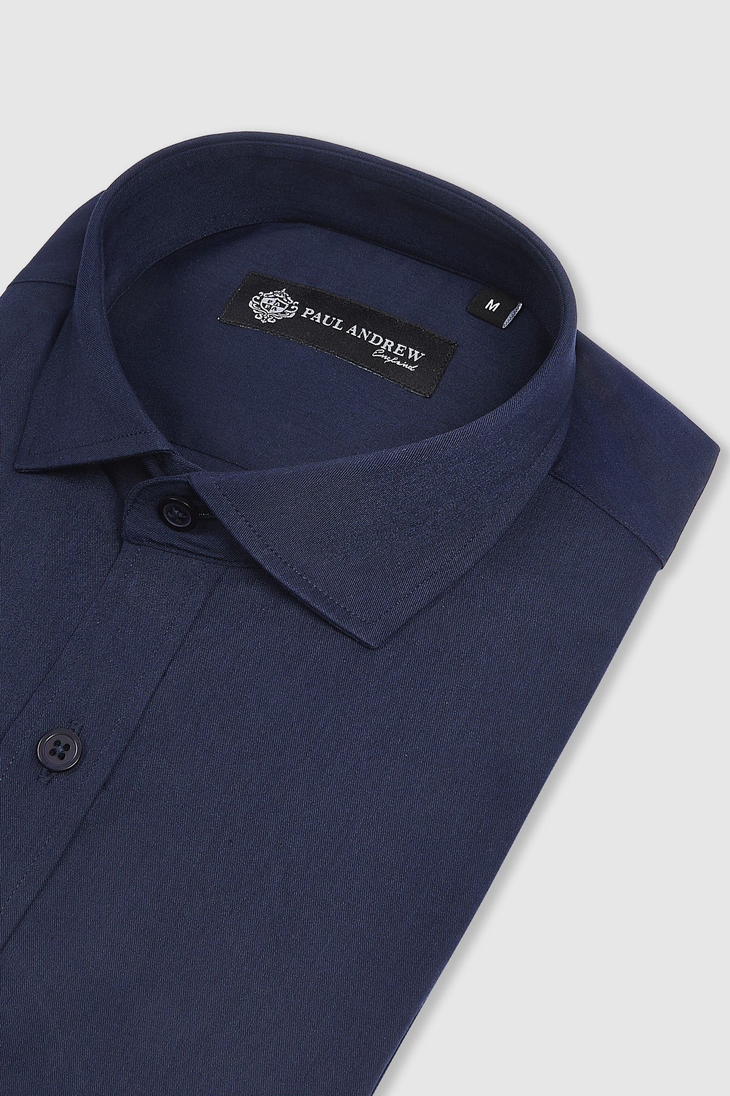Camicia elegante da uomo classica con doppio polsino e colletto alla francese - Blu navy