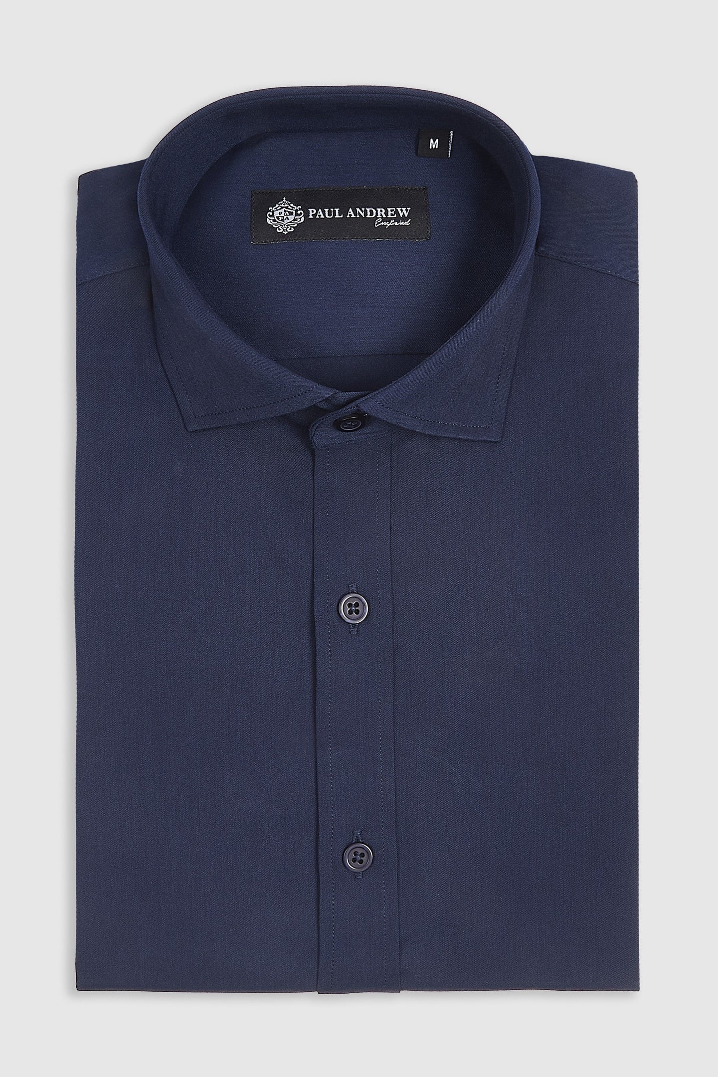 Camicia elegante da uomo classica con doppio polsino e colletto alla francese - Blu navy