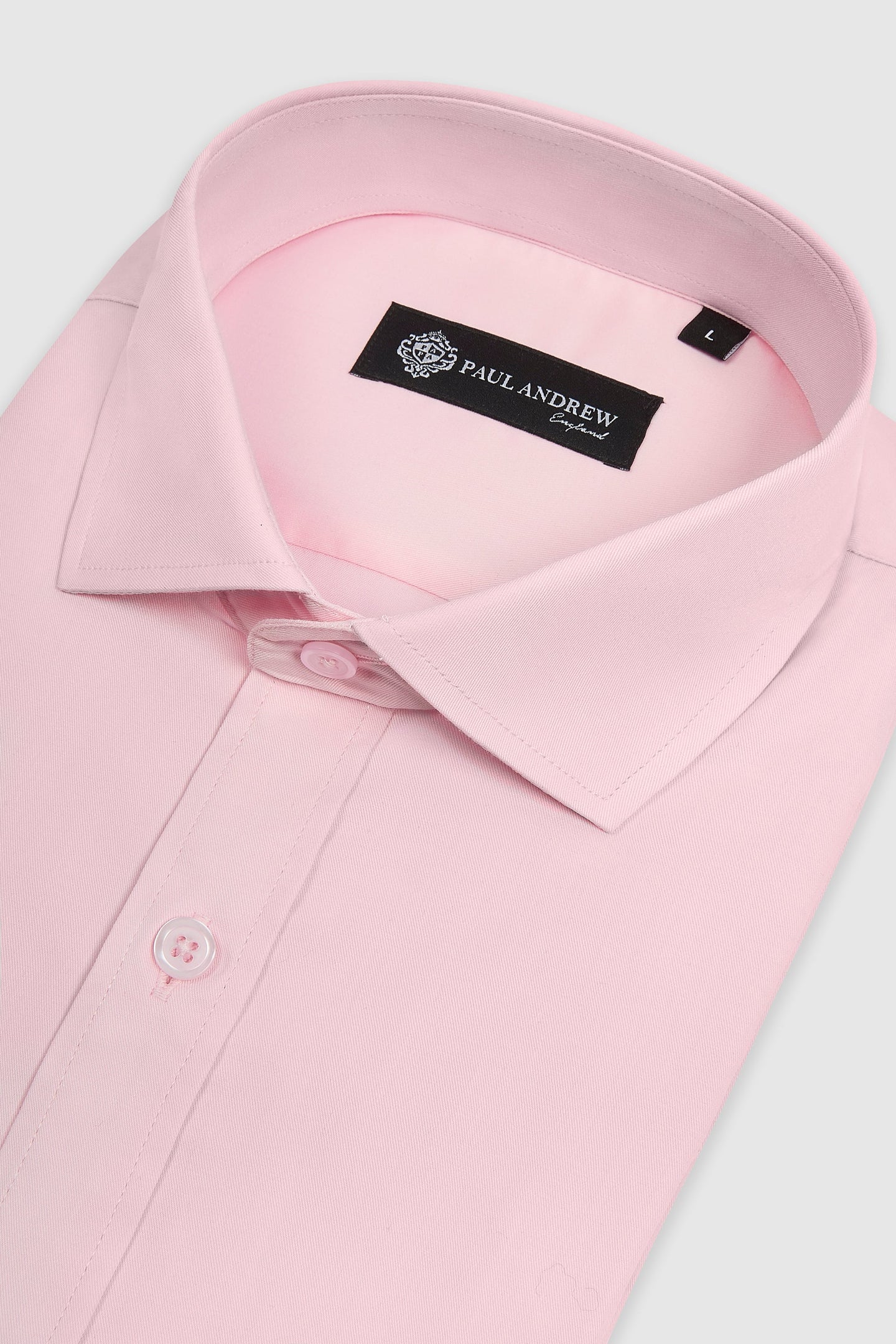 Camicia elegante da uomo classica con doppio polsino e colletto alla francese - Rosa