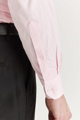 Camicia elegante da uomo classica con doppio polsino e colletto alla francese - Rosa