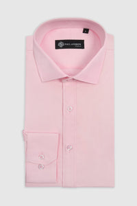 Camicia elegante da uomo classica con doppio polsino e colletto alla francese - Rosa