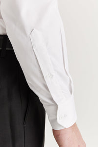 Camicia elegante da uomo classica con doppio polsino e colletto alla francese - Bianca