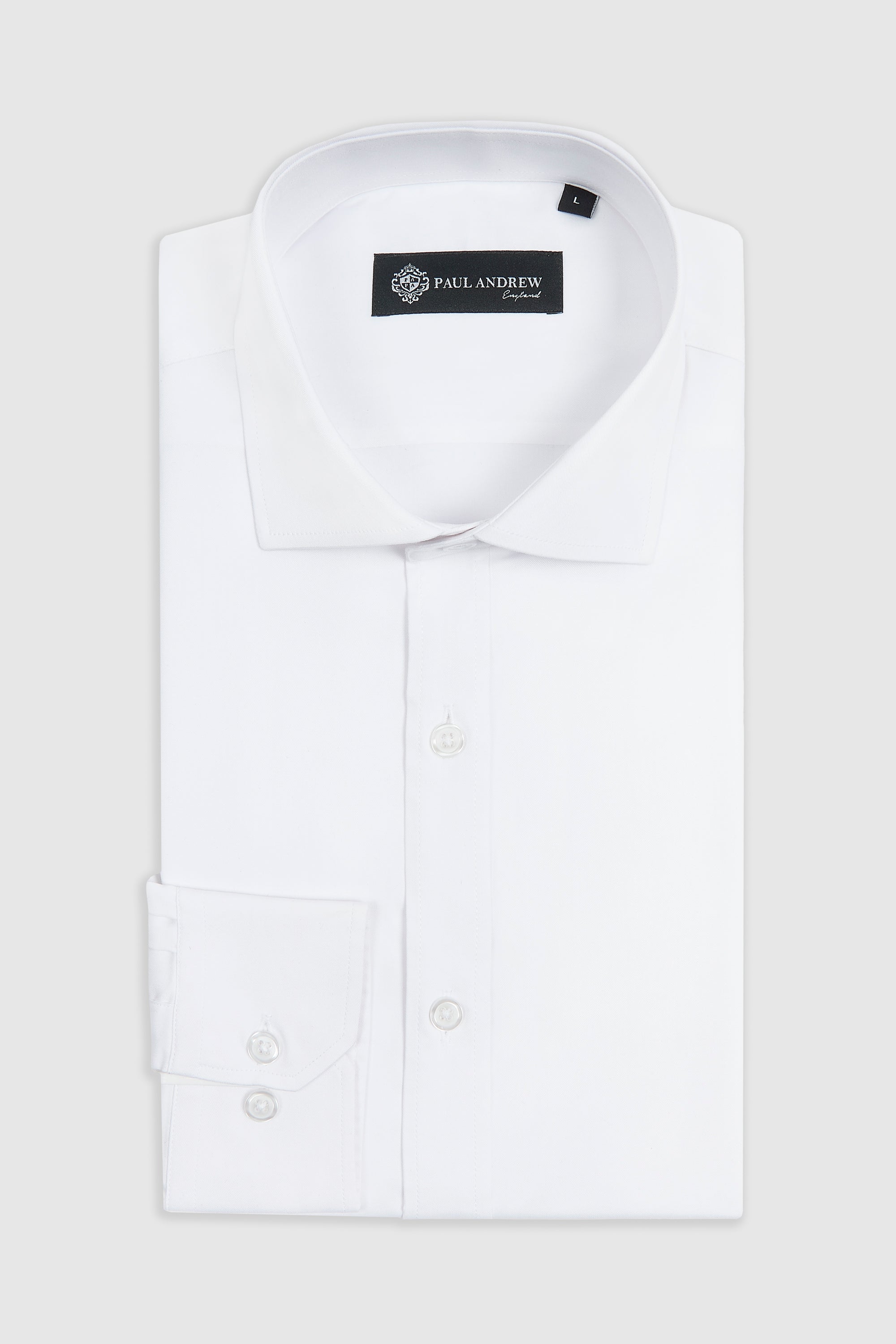 Camicia elegante da uomo classica con doppio polsino e colletto alla francese - Bianca