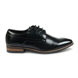 Scarpe Derby classiche da uomo con punta liscia e lacci.