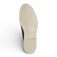 Scarpe Derby da uomo in pelle marrone cognac con punta liscia