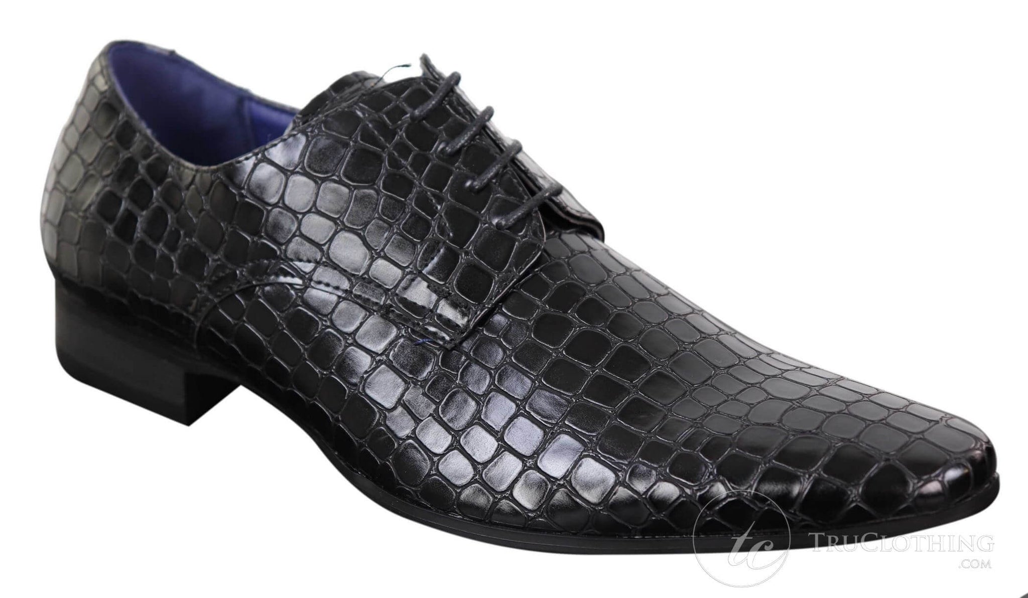 Mens Crocodile Skin Effect Shoes