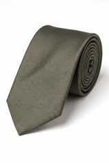 Cravatta slim da uomo verde scuro