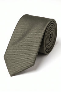 Cravatta slim da uomo verde scuro