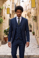 Cravatta slim da uomo verde scuro