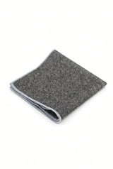 Fazzoletto da taschino da uomo in tweed grigio scuro