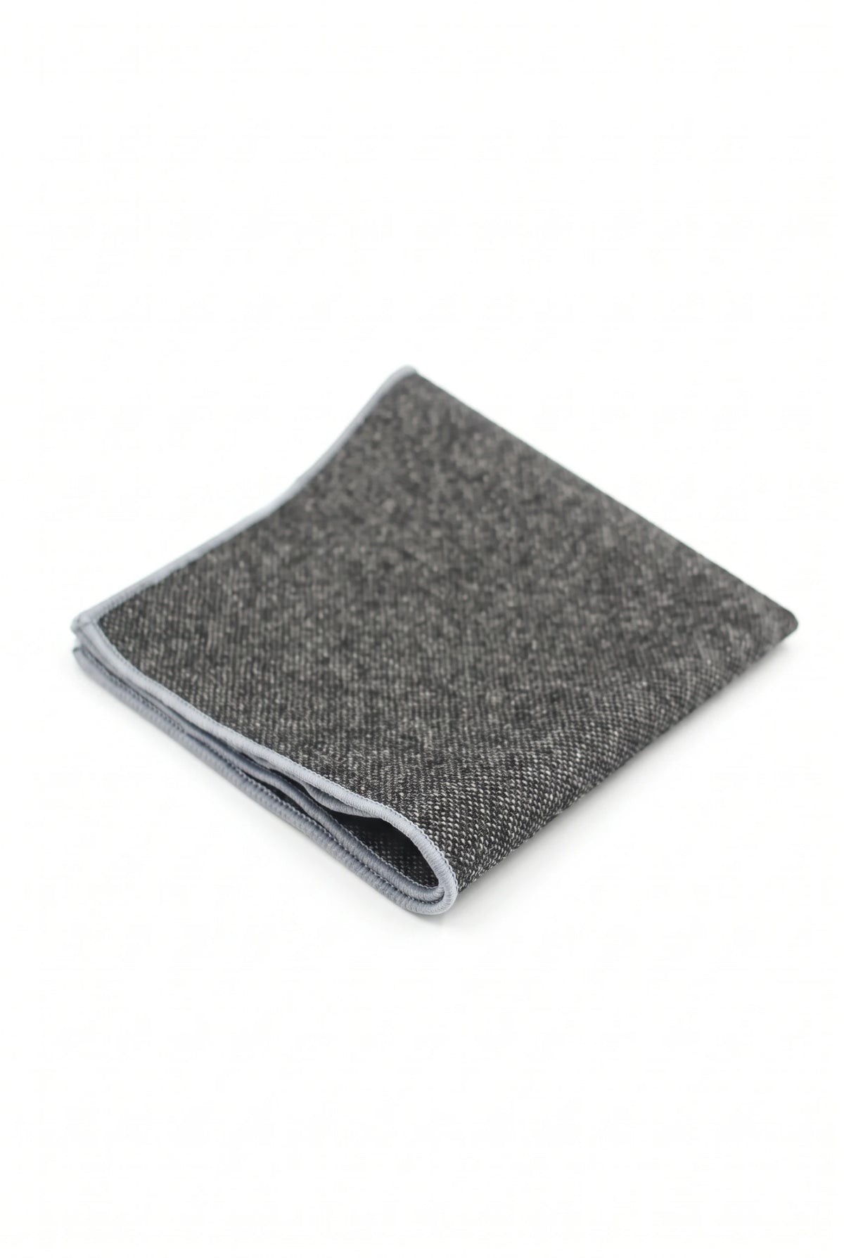 Fazzoletto da taschino da uomo in tweed grigio scuro