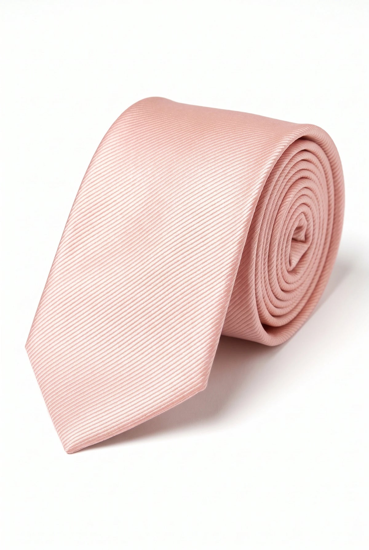 Cravatta da uomo sottile rosa cipria da 6 cm
