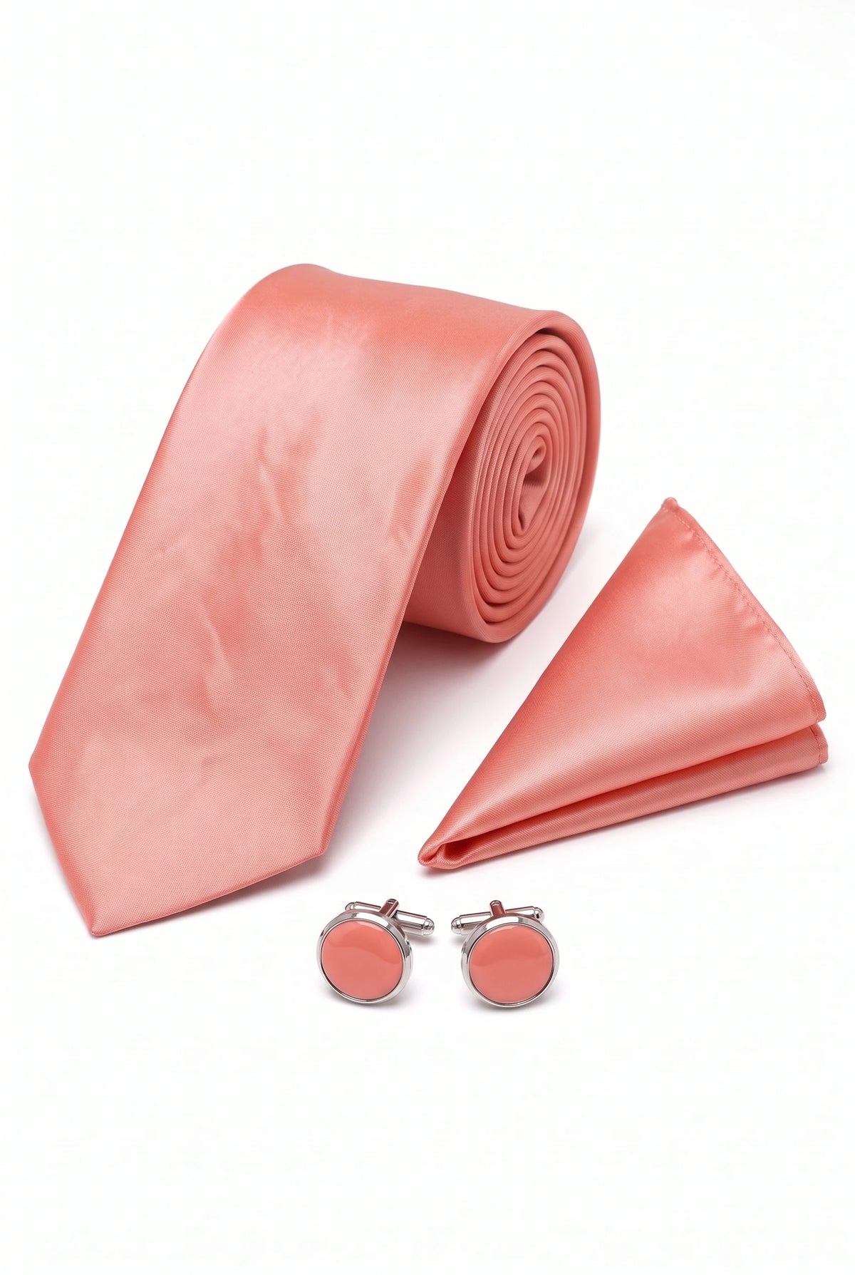 Set di cravatte da uomo color rosa antico