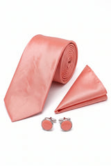 Set di cravatte da uomo color rosa antico