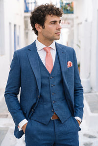 Set di cravatte da uomo color rosa antico