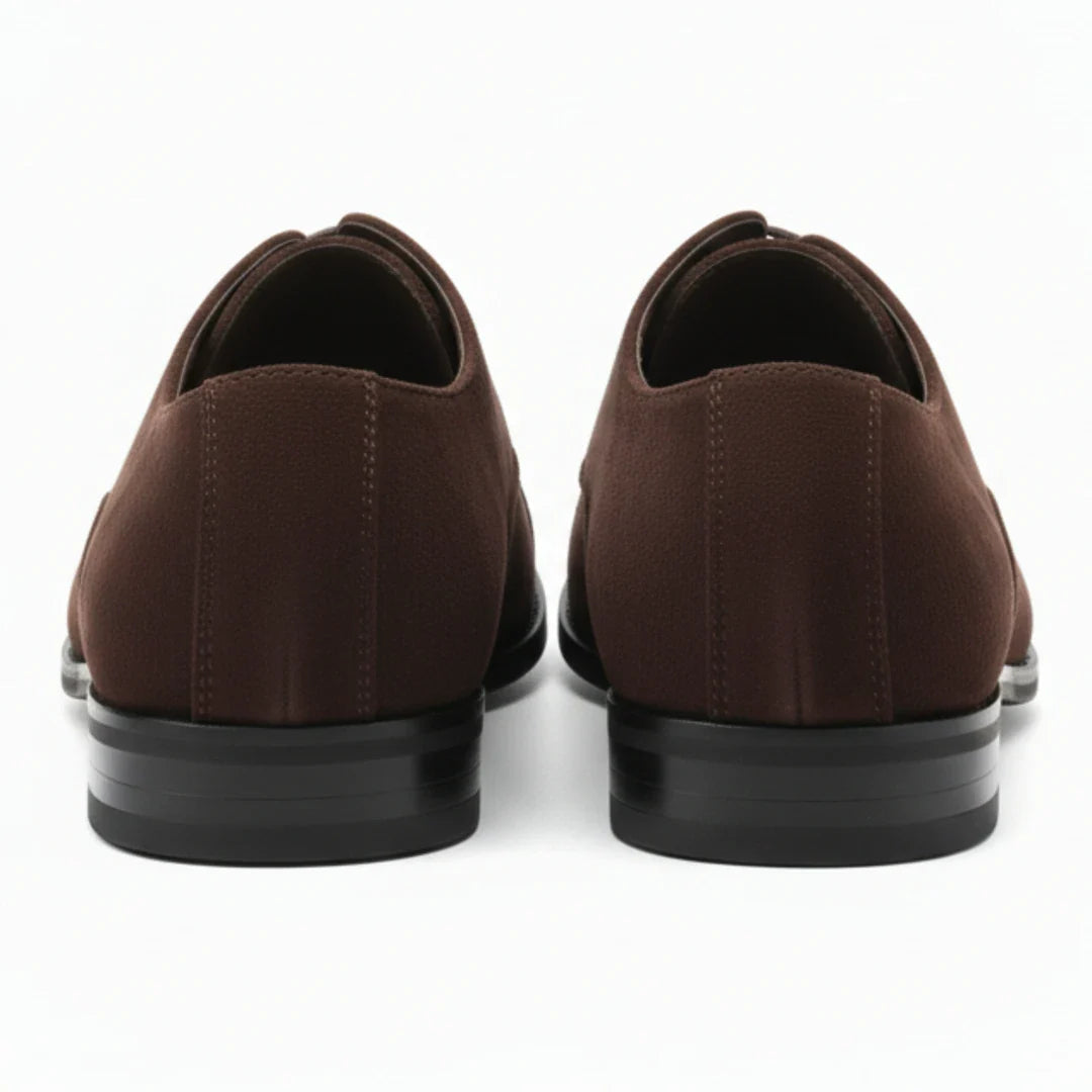 Scarpe Oxford stringate in finta pelle scamosciata da uomo