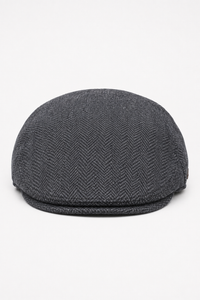 Coppola da uomo in lana a spina di pesce, color carbone, in tweed, classica, anni '20, unisex, Del Boy