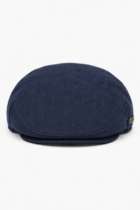 Coppola da uomo in lana a spina di pesce, blu navy, classica, anni '20, unisex, Del Boy
