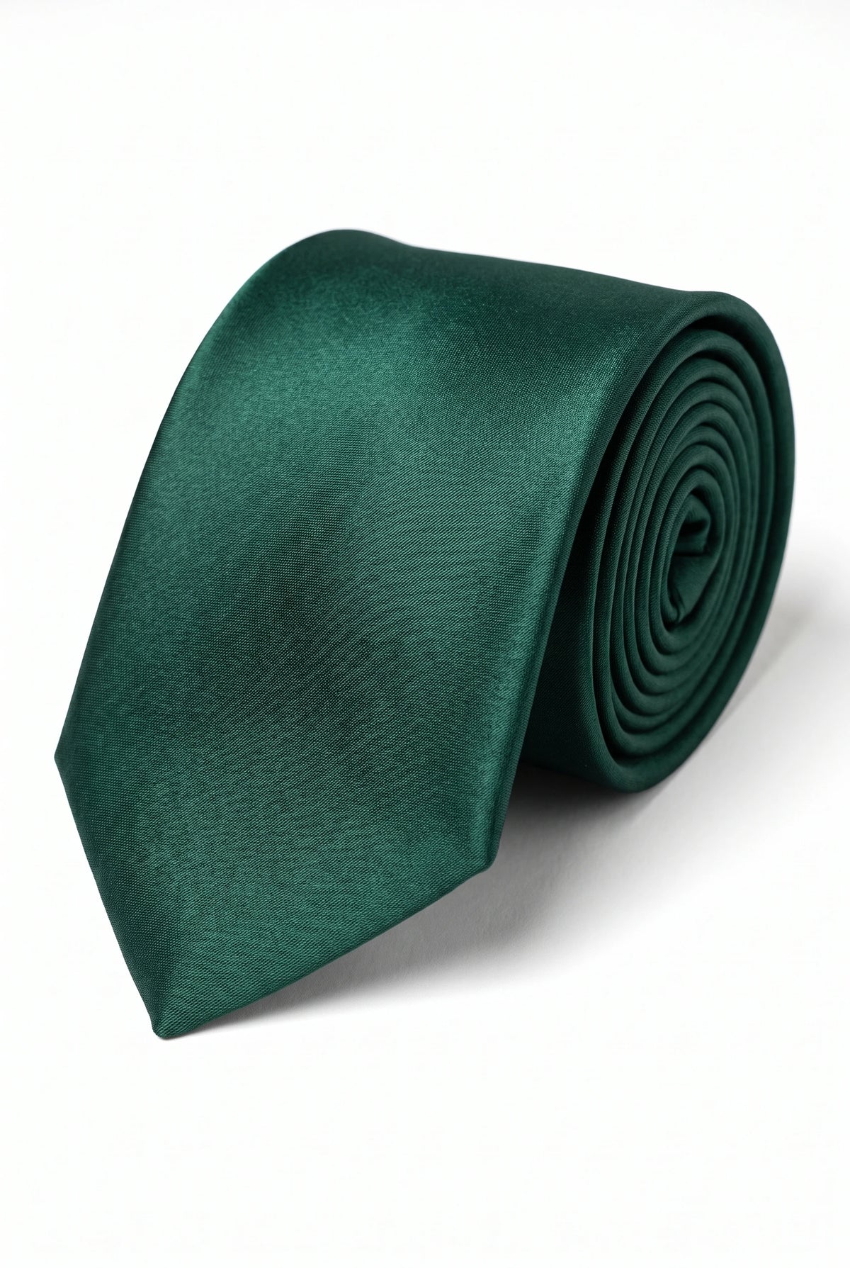 Set da uomo con cravatta verde foresta, fazzoletto da taschino e gemelli.