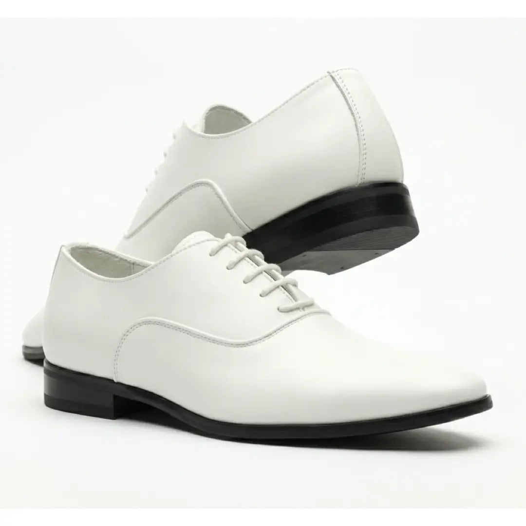 Scarpe Oxford da uomo eleganti in similpelle verniciata