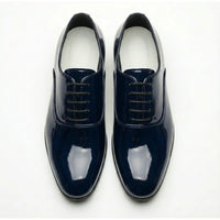 Scarpe Oxford da uomo eleganti in similpelle verniciata