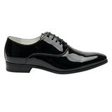 Scarpe Oxford da uomo eleganti in similpelle verniciata