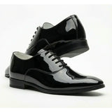 Scarpe Oxford da uomo eleganti in similpelle verniciata