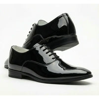 Scarpe Oxford da uomo eleganti in similpelle verniciata