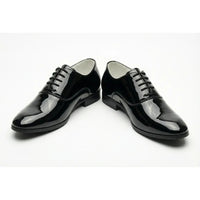 Scarpe Oxford da uomo eleganti in similpelle verniciata