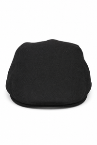 Berretto piatto da uomo Grandad Baker, nero, 8 pannelli, in tweed, vintage, classico, elegante, casual, anni '20