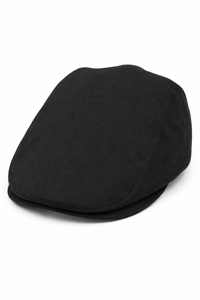 Berretto piatto da uomo Grandad Baker, nero, 8 pannelli, in tweed, vintage, classico, elegante, casual, anni '20