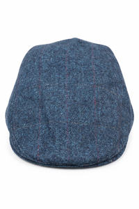 Berretto piatto blu da uomo Grandad Baker, 8 pannelli, in tweed, stile vintage, classico, elegante e casual, anni '20