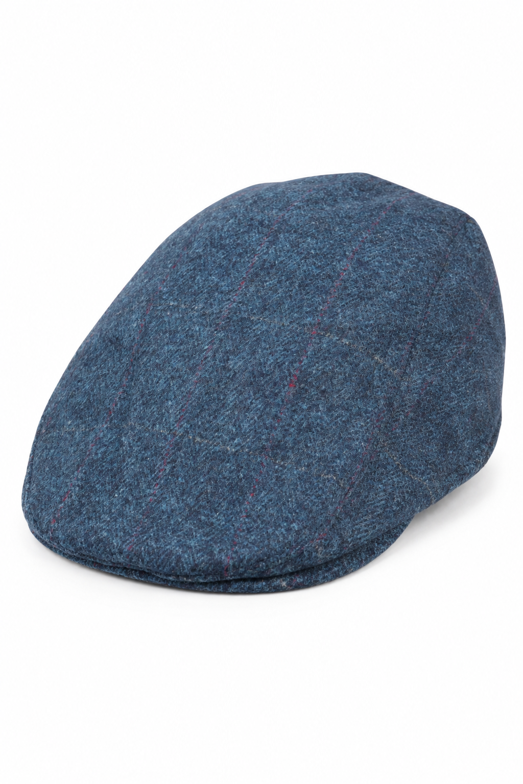 Berretto piatto blu da uomo Grandad Baker, 8 pannelli, in tweed, stile vintage, classico, elegante e casual, anni '20