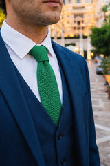 Cravatta da uomo in maglia verde