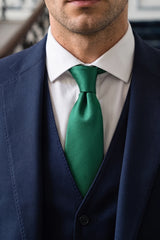 Cravatta da uomo verde slim 6 cm