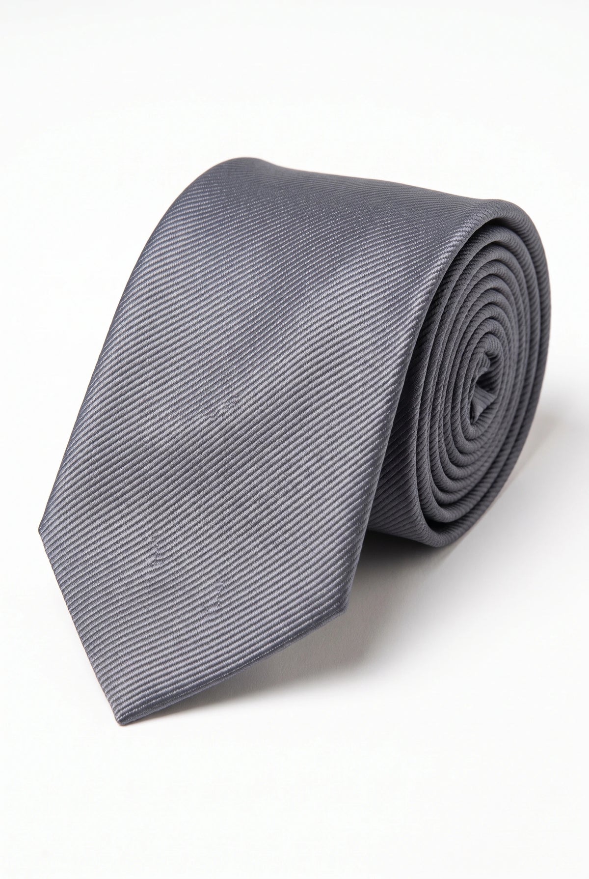 Cravatta da uomo grigia slim 6 cm tinta unita
