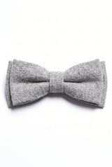 Papillon da uomo in tweed grigio