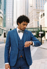 Papillon da uomo in tweed grigio