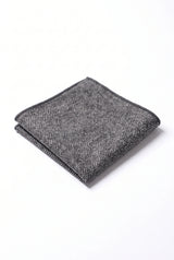 Fazzoletto da taschino da uomo in tweed grigio